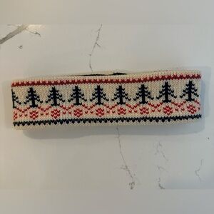 Merkley Headgear 100% wool knit headband vintage tree pattern winter unisex